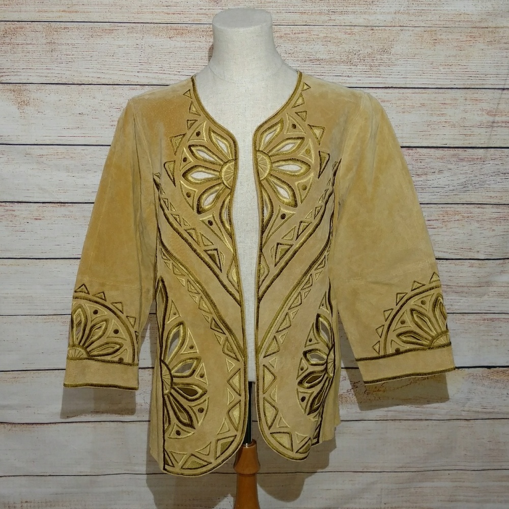 Bob Mackie Wearable Art Suede Leather